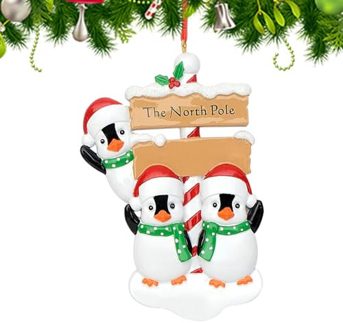 boiler Pinguin-Weihnachtsschmuck | Niedliche Festliche Baumdekorationen | Harz Pinguin Familie Ornament, Weihnachtsbaum dekorative Ornament, Weihnachtsfeier