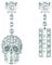 Philipp Plein Damen Ohrringe Ohrhänger Edelstahl silber SLIDING $KULL PJ3EA02EU