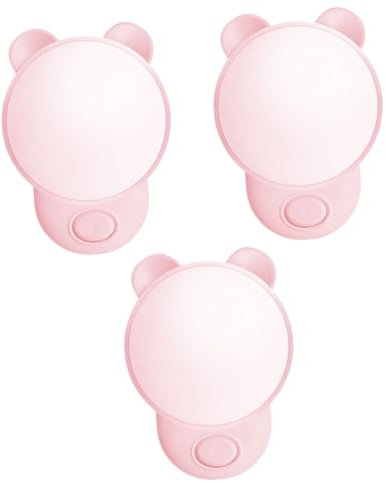 MAGICLULU 3St Nachtlicht tragen nachtlampe LED-Raumlicht Cartoon-Nachtlicht Kinderzimmer LED-Licht Bär Nachtlichter drinnen LED-Nachtlicht Bär Lampe nachts Nachttischlampe Baby Hüften Rosa