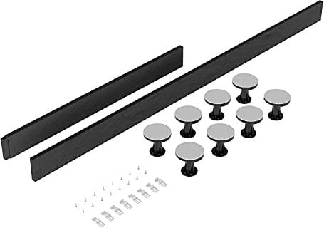 Balterley Shower Tray Riser Kit, 2 Grey Panels, 8 Pack of Legs, Clips & Screws, Leg Set & Plinth Kit for 1100mm to 1200mm Rectangular Trays, Plinth & Legs - 1800 x 105mm & 1000 x 105mm (Slate Grey)