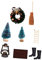 HEMOTON 1 Satz Puppenhausdekoration Puppenhaus Weihnachtsdekoration Festliche Partyartikel Weihnachtliche Tischdeko Puppenstuben-öllampe Weihnachtsaccessoires Hölzern Requisiten Mini