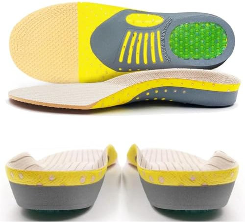 Plantillas Gel Hombre Trabajo y Mujer, Alivio y Prevención del Dolor de Pies, Rodillas y Espalda, Especial para Fascitis Plantar y Pies Cansados (Talla S (35-40))