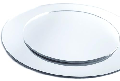 Signalétique.biz France - Miroir Mural Rond 12 cm - Plaque Décorative en Acrylique Argent et Or