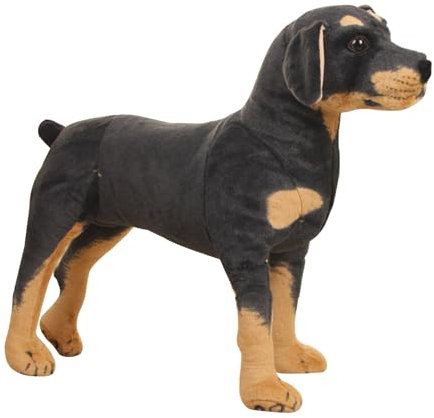 Plüschtier Hund Groß XXL Kuscheltier Stofftier Plüschhund, Plüsch Stoffhund Plush Toy, Hunde Plüschtier 38cm Black