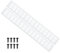 PATIKIL 24 x 3 Inch Door Air Vent Cover, 2 Pcs Heavy Duty Aluminum Grille Ventilation Cover Louvered with Mounting Screws for Cabinet Wardrobe Door, Silver
