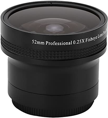 Fisheye Lens, 52MM 0.25x Super Macro Camera Fisheye Lens, Thread Lens for DSLR SLR Camera