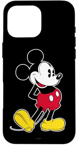 Disney Mickey Mouse Klassische Pose Schwarz Hülle für iPhone 16 Pro Max