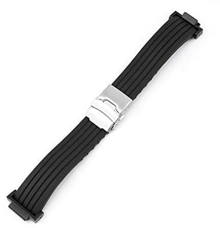 NIBOTT 16mm Strap GA-2100 GA-110 GD-100 DW-5600 6900 GW-M5610 Silicone Watch Band Wrist Bracelet Accessories Adapter Fit For Casio Fit For G-Shock(Nero)