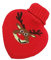FRCOLOR Hand Warmer Water Bag Knitted Heart Shape 800ml Christmas Hot Water Bottle