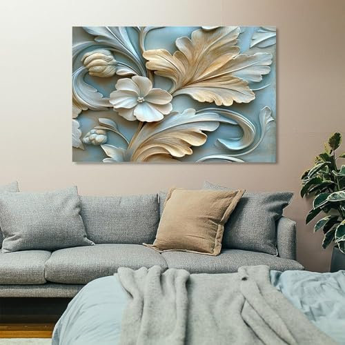 Cuadro en relieve genérico de arte en relieve, 3D, impresión en lienzo, decoración de pared, salón, moderno, imagen en lienzo, póster de pared, cuadros 80 x 160 cm, sin marco