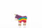 Lilu® Einhorn Pony Hengst mit leuchtendem Herz, Mähne und Schweif, Fabelwelt Holztiere handbemalt, Holzspielzeug aus FSC®-Holz, EN71 und DEKRA Zertifiziert Spielfigur für Kinder (Regenbogen)