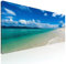 CheQuadro! Quadro grande mare per soggiorno, quadro paesaggio moderno XXL Spiaggia deserta con Mare Turchese e Cielo Blu stampa su tela, intelaiato pronto da appendere seal11-80x30 cm