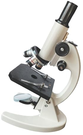 Microscope binoculaire avec lames Grossissement 40X-5000X pour adultes enfants école maison laboratoire jumelles avec lames