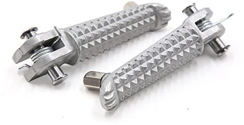 sourcing map 2PCS Moto antidérapant Pied métallique Avant étape Repose Pieds pédale pour Chevilles pour Yamaha