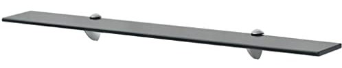 vidaXL Estante Flotante de Cristal Medidas 80x20 cm Vidrio de 8 mm Color Negro