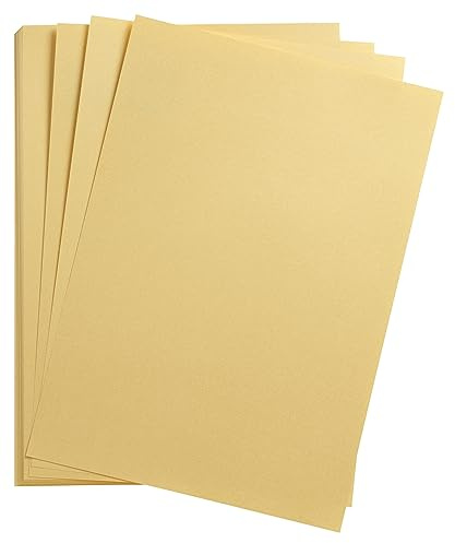 Clairefontaine 397180C Packung (mit 250 Bögen Zeichenpapier Maya, 50 x 70 cm,120g, glatt, ideal für Trockentechnik und Einrahmen) gold
