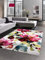 CARPETIA Moderner Teppich Kurzflor Wohnzimmerteppich Blumen Blüten bunt rot grün türkis Größe 200 x 290 cm