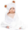 LATTCURE Kapuzenbadetuch Kuschelig und Warm aus Bambusfaser Badetuch Handtuch mit Kapuze für Babys und Kleine Kinder Kapuzenhandtuch 90 * 90 CM