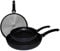 BALLARINI Set di 3 Padelle con rivestimento antiaderente, Alluminio, Diametro 20-24-28 cm, Nero, Cremona