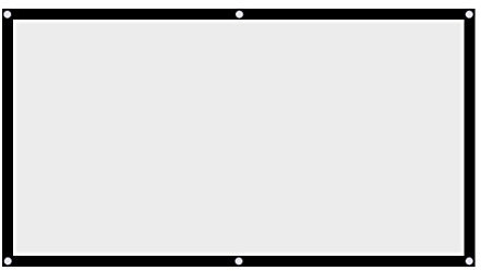 60 '' / 72 '' / 84 '' / 100 '' 120 '' Inch Projektor Leinwand 16: 9 HD 4K Tragbare Faltbare Projektion Leinwand mit Schwarzem Kanten und Hängenden Löchern für Heimkino, Open Air Kino usw. (120inch)