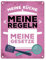 Metallschild mit Spruch: Meine Küche - Meine Regeln - Meine Gesetze