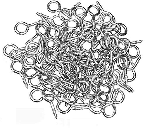 MZMing [300 Pezzi] Mini Vite Perno Occhio 15mm x 7mm Placcato Cromo Bulloni a Occhiello Accessori Fatti a Mano per Fai-da-te Creazione di Gioielli Legna Resina Charm Argilla Progetti Artigianali