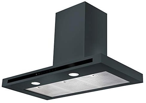Rangemaster Hi-Lite Slimline 90cm Chimney Cooker Hood - Slate Grey