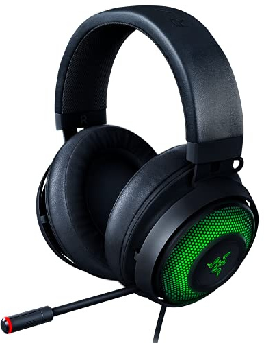 Razer Kraken Ultimate RGB USB Gaming Headset: THX 7.1 Spatial Surround Sound - Chroma RGB Lighting - Retractable Active Noise Cancelling Mic - Aluminum & Steel Frame - For PC - Matte Black