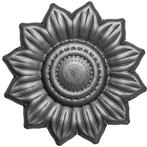 UHRIG Schmiedeeisen Ornament Sonne, Blume aus Eisen geschmiedet für Fenstergitter, Zaun, Geländer uvm.