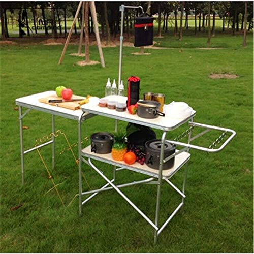 RH-HPC Outdoor-Stuhl Geeignet for Outdoor-Camping oder Mobile Küche Lagerung zum Zusammenklappen von tragbaren Regalen Campinghocker