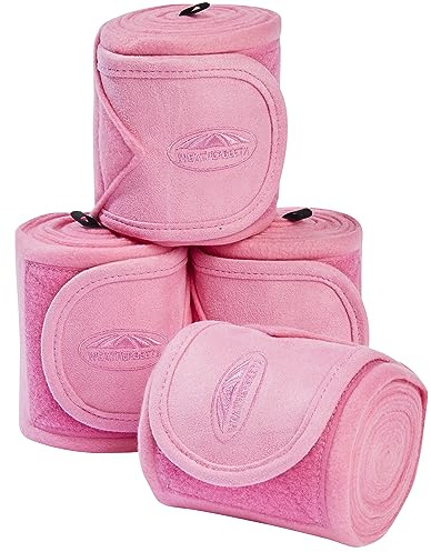 WeatherBeeta Prime Fleece Bandage 4 Pack, Bubblegum Pink, One Size