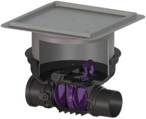 KESSEL Rückstaudoppelverschluss Staufix DN100, befliesbar, Bodenplatte 730100.10X