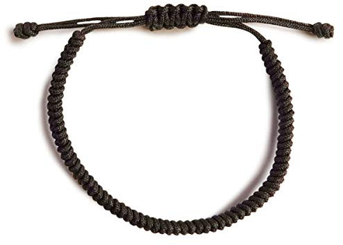 Glücksknoten-Armband - Buddhistisches Glücksarmband (schwarz)