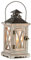Romadedi Laterne Holz Kerzenständer Windlicht Gartenwindlicht - Rustikale Landhaus Kerzenhalter mit Metall & Glas für Kerzen Vintage Hochzeit Party Weihnachten Tischdeko Innen und Außen Deko 28cm