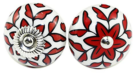 TopHomer 10Pcs Ceramic Cabinet Knobs Ceramic Drawer Pulls, 1.57 Inch Funky Drawer Handles Ceramic Knobs Door Handle Cabinet Drawer Cupboard Pull(Type C)