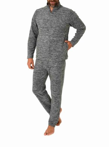 RELAX by Normann Eleganter Polarfleece Herren Hausanzug Trainingsanzug Freizeitanzug Jogginganzug
