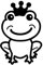 Stemplino® Maxistempel XL - Motiv: Frosch mit Krone – 46mm Durchmesser - Holzstempel Kinder Stempel Bullet Journal Stempel mit Frosch Motiv Frosch Stempel