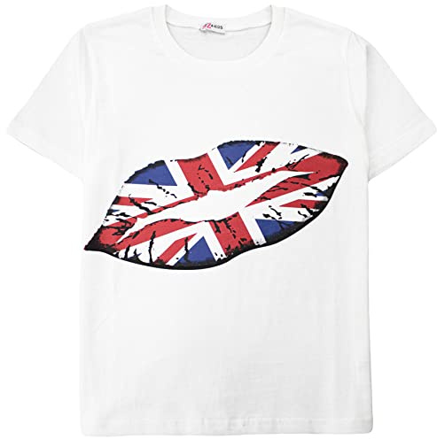 A2Z 4 Kids England Football World Cup Union Jack T-Shirt Age 5-13 | Soft UK Flag Sports Tee for Boys & Girls World Cup Party Wear