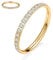 hengkaixuan 2 mm Damen Titan Ewigkeitsring Verlobungsband Gold Voll Zirkonia Jubiläum Ehering Ehering Stapelbarer Ring Erinnerungsring für Damen Herren Mädchen Größe 4,5