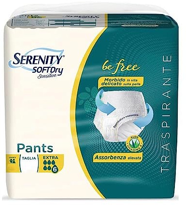 Serenity Soft Dry - Sensitive Be Free Pannoloni Pants Taglia L, 14 pants