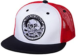 King Kerosin Herren Snapback Mesh Cap | Baseballcap | Kappe | Größenverstellbar | Mesheinsatz | Stickerei | Patch Red Baron