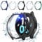 Lot de 5 + 5 Coque Galaxy Watch 5/4 + Film de Protection 44 mm, 5 Verres Trempés et 5 Coques Rigides en PC, Accessoires Anti-Rayures pour Galaxy Watch Série 4 5 (44 mm)