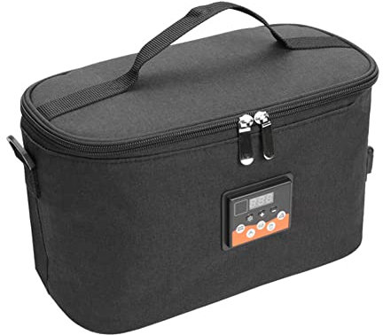Portable Car Food Warmer, MoreChioce 12V Food Heating Lunch Box Personal Microwave Electric Insulated Black Lunch Box Heated Lunch Boxes