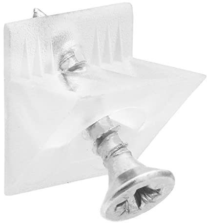 LIKERAINY Renfort Tiroir Connecteur Arrière Réparation de Affaissement du Fond du Tiroir Fixations avec Vis pour Meubles Armoires Étagère Plastique Blanc 200 Pièces