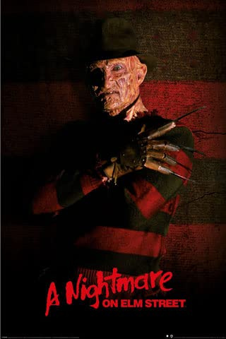 empireposter Nightmare on Elm Street - Freddy Krüger - Horror Film Poster Plakat Druck - Grösse 61x91,5 cm + 1 Packung Powerstrips® - Inhalt 20 Stück