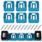 Pack of 6 Battery Holders for Makita, 18 V Battery Wall Mount, Battery Holder for Makita, Tool Holder, Machine Holder, Wall Mount Battery Holder, Suitable for BL1860 BL1850 BL1840 BL1830 with 12