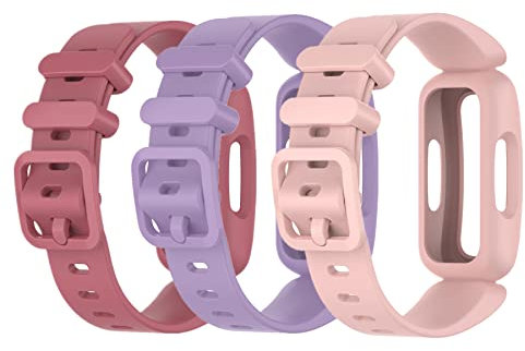 Muovrto Armband für Fitbit Ace 3,Silikon Ersatz Armbänder für Fitbit Inspire 2, Flexibles Smartwatch Armband für Kinder