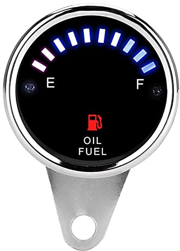 Tankanzeige, DC 12V Universal Motorrad Auto Tankanzeige LED Anzeige Elektrische Tankanzeige Elektronische Ölanzeige