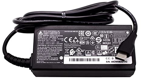 Nuovo adattatore per laptop Delta USB-C compatibile con Acer Chromebook 314 CB314-2H, 314 CB314-2H-K17E, 314 CB314-2H-K18A Caricabatterie per notebook Alimentatore di tipo C con cavo UE