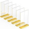 Dasher Products Luxuriöse Acryl Goldrahmen A4, 6er Pack, Eindrucksvolle Fotoausstellungen, Verstärken Sie die Event-Ambiente mit exquisiten goldenen Tischnummernhaltern, Elegantem Gold-Schildhalter